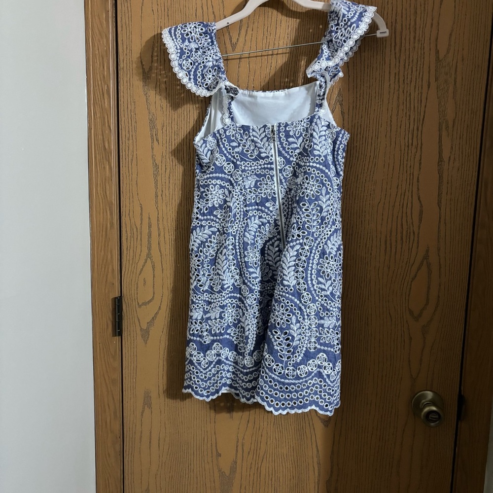 Alice and Olivia Chambray Eyelet Dress size 2 NWOT - Picture 5 of 7